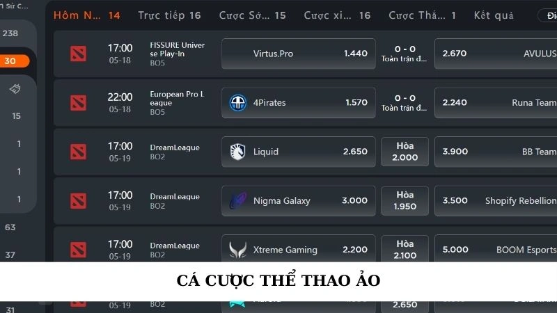 Cá cược thể thao ảo